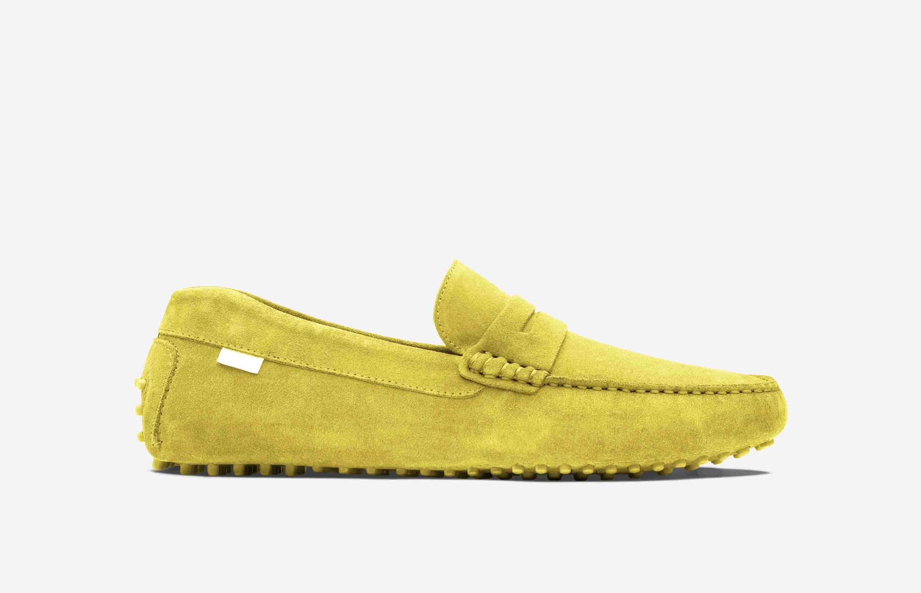 Oliver Cabell Driver Mens Loafers Yellow UK-156084